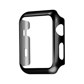 Apple Watch Series 2 Case, Imymax Ultra-Thin PC Plated Plating Bumper iWatch Protective Frame Cover Case for Apple Watch Series 2 - Black 42mm