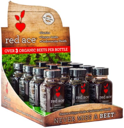 Red Ace Organic Beet Performance Supplement 2 Oz  12 Count