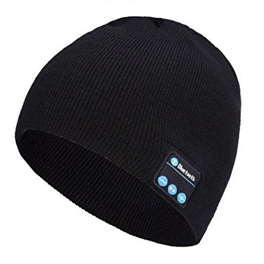 Shnmin Bluetooth Beanie Hat For Men Women Wireless Knit Music Cap Built-In Microphone Christmas Gift