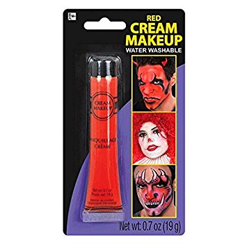 Party Ready Fashion Cream Makeup Costume Accessory, Red, 0.7 Ounce Tube