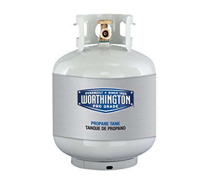 Worthington 303955 20-Pound Steel Propane Cylinder With Type 1 With Overflow Prevention Device Valve