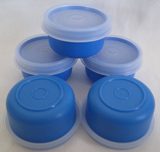Tupperware Smidget Container 1oz Set of 5 Blue