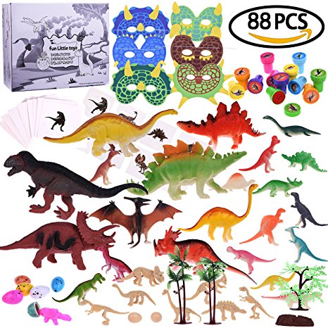 Dinosaur World Party Toy Playset Jurassic World Theme Birthday Party Favor Educational Value Set for Boys & Girls – 88 pcs