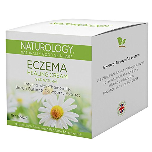 Naturology Eczema Cream 98% Natural & Organic Moisturising Treatment For Your Face, Hands & Body, The Best Remedy To Calm & Soothe Sore Irritated Skin 100ml