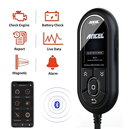 ANCEL BD310 Bluetooth OBDII Scan Tool for iPhone & Android with Battery Voltage Check, Handy OBD2 Scanner/Code Reader Attaching to Dash While Driving