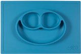 ezpz Happy Mat Blue - One-piece silicone placemat  plate