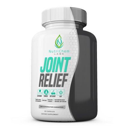 NutriChem Labs JOINT RELIEF - Natural Anti Inflammatory and Joint Support Supplement - 60 Veggie Pills w/ Bioperine®