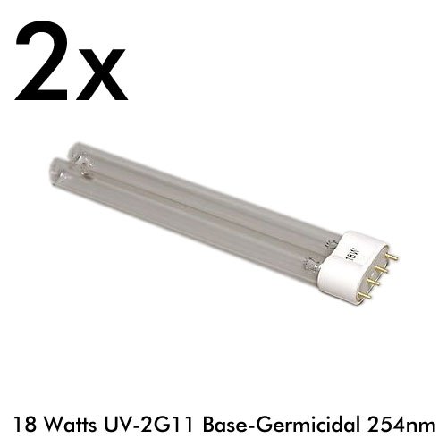 CNZ 18 Watts 2G11 Base UV-C Germicidal Ultraviolet Light Bulb QTY 2