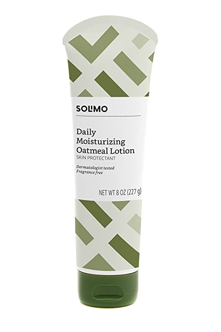 Amazon Brand - Solimo Hypoallergenic Daily Moisturizing Lotion with Colloidal Oatmeal, 8 Ounce