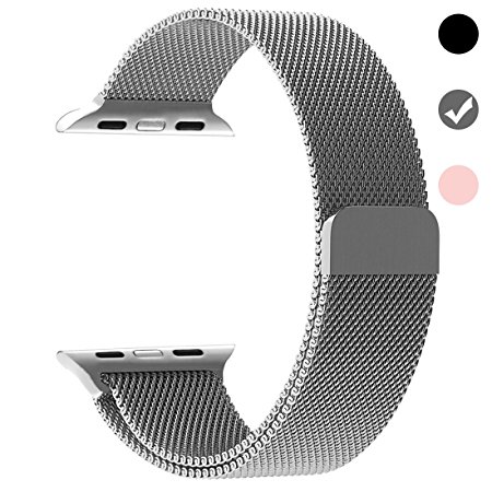 Ferdery Stainless Steel Band Mesh Bracelet Strap Replacement Band with Magnetic Closure Clasp for Apple Watch Series 1 Series 2 Series 3 Edition 38mm 42mm