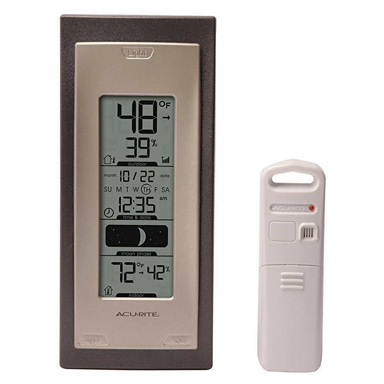 AcuRite 00592W Wireless Indoor/Outdoor Thermometer with Humidity Sensor