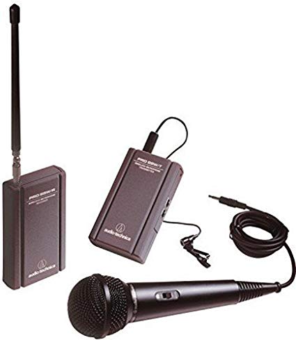 Audio-Technica ATR288W TwinMic VHF Battery-Powered Wireless Microphone System