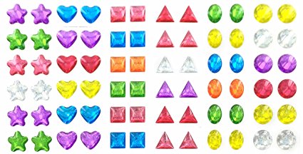 Glitter Sparkle Stick-on Earrings - 144 Pairs - Multiple Colors & Shapes - Girls, Teens