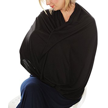 YiCoo Top Quality Care Nursing Cover Infinity Nursing Scarf for Breastfeeding, Fashion, Ultra Soft, Breathable for Mom & Baby Kids(Black)
