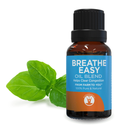 GuruNanda Breathe Easy Essential Oil Blend, 0.5 Oz