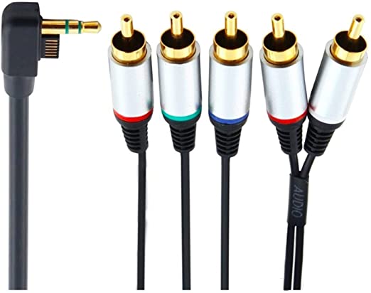 XFUNY Gold Plated Premium HDTV HD AV Component Cable AV Output Compatible with SONY Computer Entertainment PSP 2000 3000