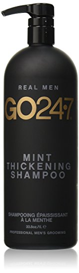 GO247 Real Men Mint Thickening Shampoo, 33.8 Fl Oz