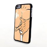 Iphone 6 Case Generic Matte Hard Plastic Cases Covers Back Skin Sexy Woman and Hand on Butt Clear Pattern for Apple Iphone 6 47 Inch Black