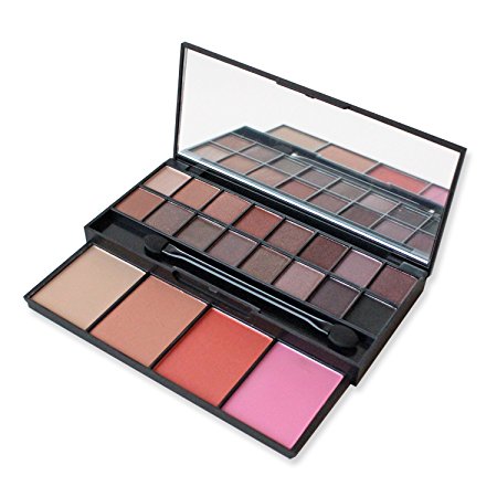 Winstonia 20 Color Warm Neutral Eye Shadow Eyeshadow Blush Blusher Palette Makeup Cosmetic Set
