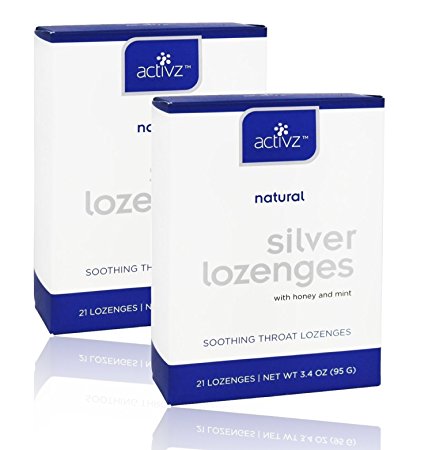 Activz, Silver Lozenges with Honey and Mint, 21 Lozenges, 3.4 oz (95 g) - 2pc