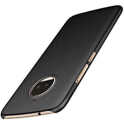 Moto G5S Plus Case, Anccer Motolora G5S Plus [Colorful Series] [Ultra-Thin] [Anti-Drop] Premium Material Slim Ultra Thin Cover (Smooth Black)