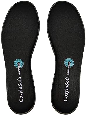 Memory Foam Insoles for Men and Women,Comfort Shoe Inserts,Running Shoe Insoles Sports Shoes,Trainers,Sneakers,Work Boots and Walking Shoes,Comfort,Cushioning,Replacement Insoles