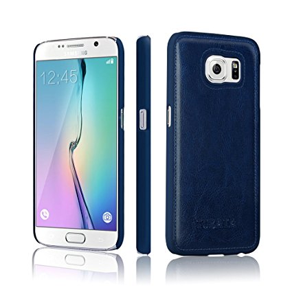 S6 Case,Galaxy S6 Case - TURATA Premium PU Leather Surface Coated Non Slip Slim Fit PC Frame Hard Case Cover for Samsung Galaxy S6 G9200