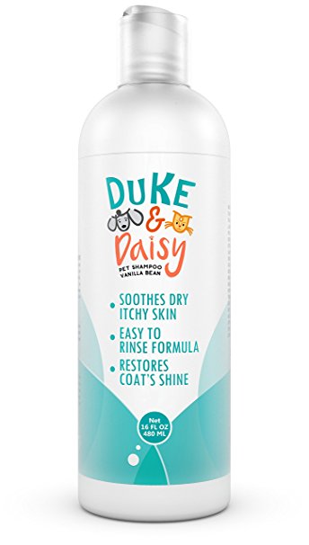 Pet Shampoo with Oatmeal & Aloe - Natural Shampoo for All Dogs & Cats - Soothing Moisturizer & Coat Support to Relieve Dry & Itchy Skin - Gentle Anti Itch Wash for Pets with Sensitive Skin - 16 OZ