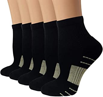 ACTINPUT Running Socks for Men and Women 5 Pack Ankle Socks for Running, Trainer, Sport, Walking, Travel, Athletic