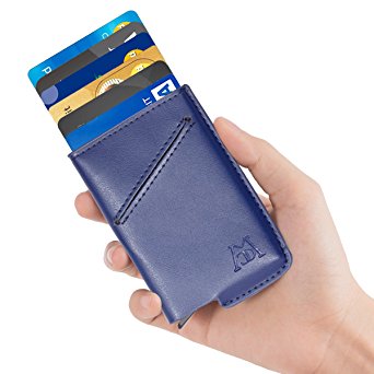 ManChDa RFID Blocking Money Clip Aluminum Pop-up Card Case Magnet Slim Wallet