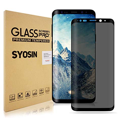 Samsung Galaxy S8 Plus Screen Protector, Arctic Commerce Galaxy S8 Plus Privacy Screen Protector, Galaxy S8 Plus Privacy Tempered Glass Anti-Spy [3D Curved] [Case Friendly] (Privacy 1)