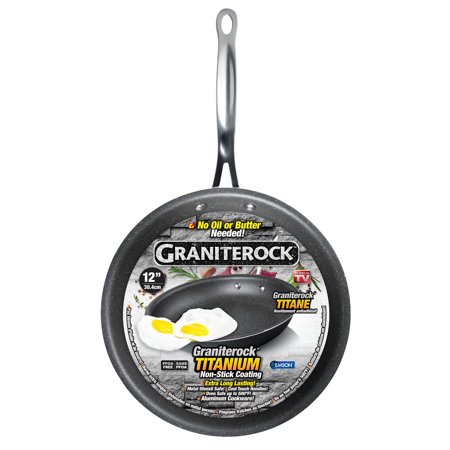 GraniteRock 12” Non-Stick Ultra Durable Scratch-Resistant Frying Pan – As Seen on TV!
