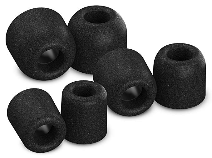Comply Isolation Noise Cancelling Memory Foam Earphone Tips for Anker Soundbuds, KZ ZST, SoundPEATS Q30, Symphonized NRG 3.0 and More, Premium Replacement Noise Reducing Earbud Tips T-500 (Small/Medium/Large, 3 Pair)