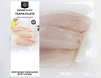 Fresh Tilapia Fillets, Farm-Raised, 12 oz