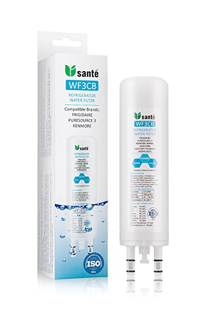 WF3CB Frigidaire Refrigerator Water Filter - Replacement for Frigidaire Puresource 3 and Kenmore 469999 and more, 1-pack