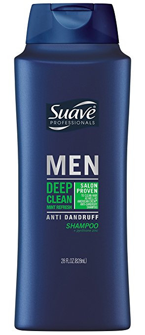 Suave Anti Dandruff Shampoo for Men, Deep Clean Mint Refresh, 28 Ounce
