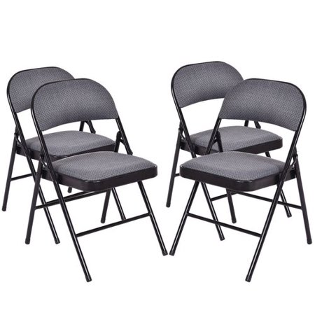 Costway Fabric Padded Folding Chair (Set of 4)