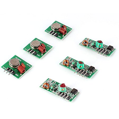 Aukru 3x 433MHz RF Wireless Transmitter and Receiver Module Kit for Arduino/Arm/McU/Raspberry pi