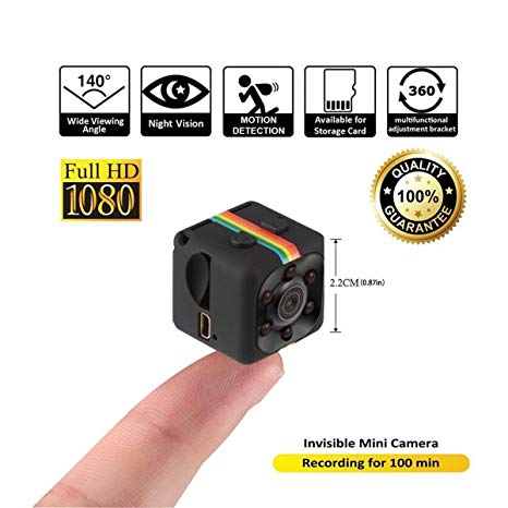 Mini Camera HD 1080P Hidden Spy Camera Camcorder Portable Tiny with Night Vision and Motion Detection Security Sports Mini Video DV Recorder