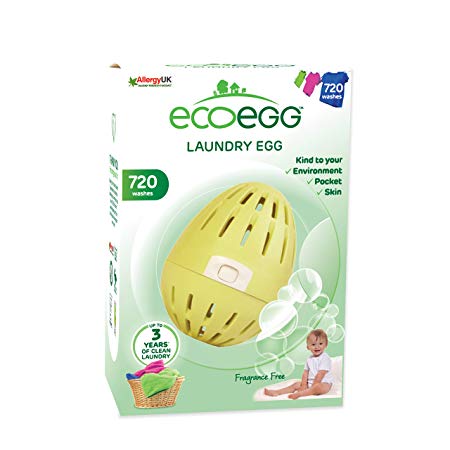 Ecoegg EELE720FF Fragrance Free Laundry Egg Detergent,Fragrance Free,720 Loads