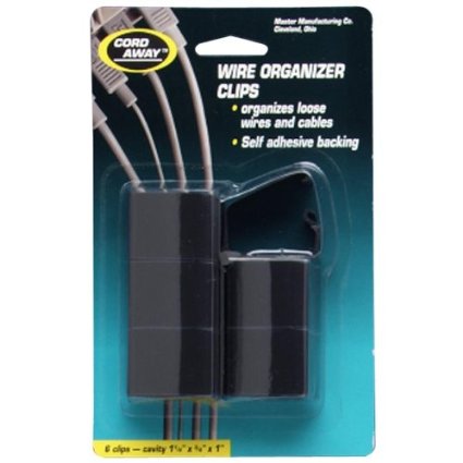 Cord Away Master Wire Clips 6-Pack Black 00204