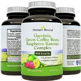 Tri-Blend - Pure Garcinia Cambogia 85 HCA Green Coffee Bean and Raspberry Ketones Complex- By Nature Bound