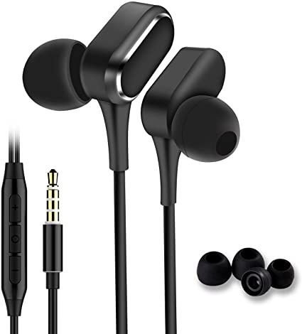 Ofuca Q9 Earphones Headphones With Microphone And Volume Control In-Ear headphones Noise Cancelling Earphones High Definition Earbuds Compatible With Smartphone,Tablet,MP3/MP4 And 3.5mm Audio Device.