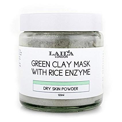 French Green Clay Face Mask Powder - Organic from France - 100% Pure Facial treatment for Acne, Oily skin, Eczema, Psoriasis Spa Grade Natural Mud Hair Mask Made In England
