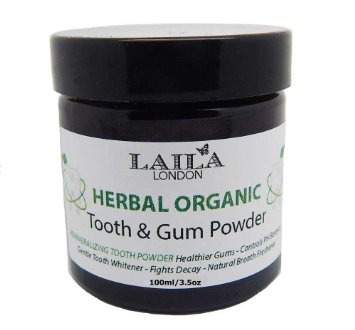 Tooth Powder and Gum Large 35oz Herbal Organic Extra-strength Fluoride-free Natural Whitening Remineralizing Dental Polish - Breath Freshener - Bentonite Clay Xylitol Mint and Cavities Preventer