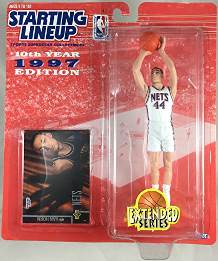 1997 KENNER STARTING LINEUP NBA EXTENDED SERIES KEITH VAN HORN NEW JERSEY NETS MOC