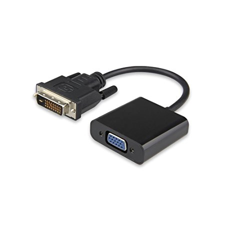 ProCIV DVI to VGA Display Monitor Cable,DVI to VGA Active Converter 22cm, Black