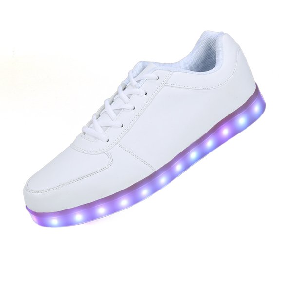 SAGUAROTM 8 Colors LED Light-Up Couple Womens Mens Sport Shoes Sneakers USB Charging for Valentines Day Christmas Halloween