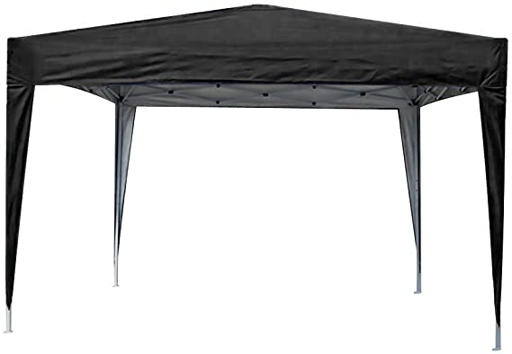MCC - 3x3m Black Pop-up Gazebo Waterproof Outdoor Garden Marquee Canopy (NS) (Black)