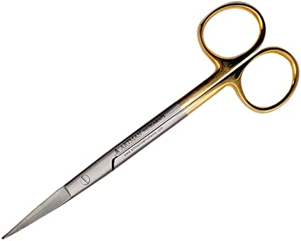 Surgical Scissors 4.5" Straight with Tungsten Carbide Inserts Embroidery Craft